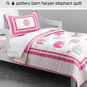 Pottery Barn Kids Harper Elephant Toddler Quilt